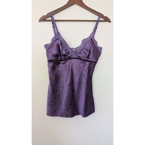 Vintage Y2K Babydoll Top Cami S Lace Crinkle Satin Fairy Grunge Coquette Velvet